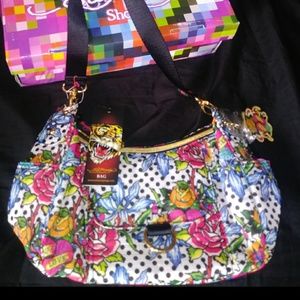 Ed Hardy floral print bag